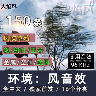 商用各种风声环境音效包旋风吹树风雪布各种地形有声书声音素材