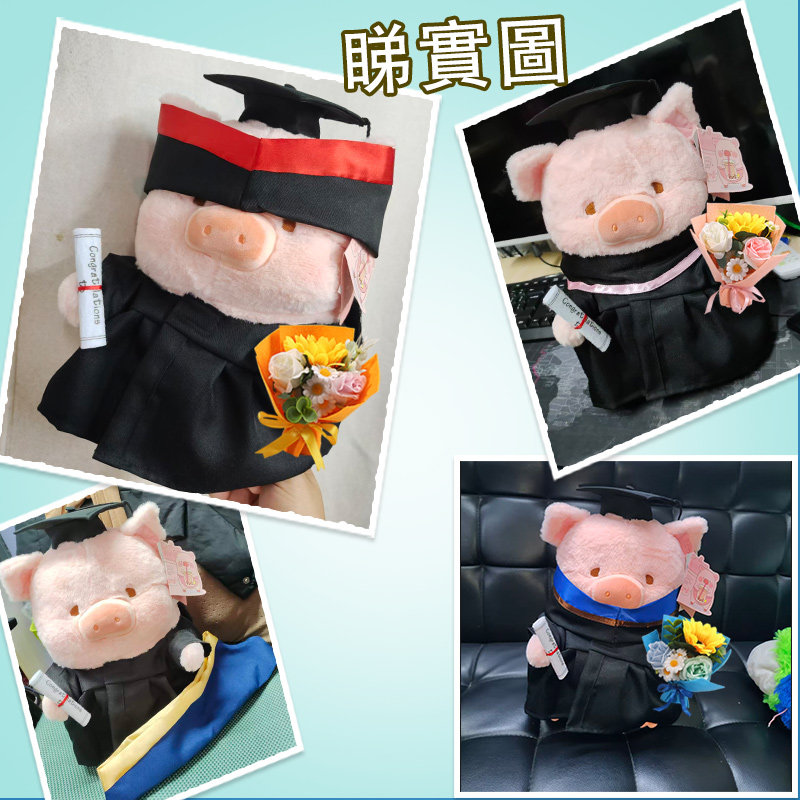 正版lulu猪罐头猪噜噜猪毕业公仔