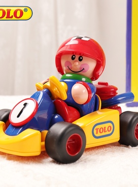 Tolo宝宝玩具车回力小汽车卡丁车赛车手趣味互动卡通人物公仔玩偶