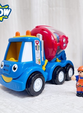 英国WOW儿童惯性工程车玩具水泥搅拌车耐摔耐玩宝宝男孩礼物1-5岁
