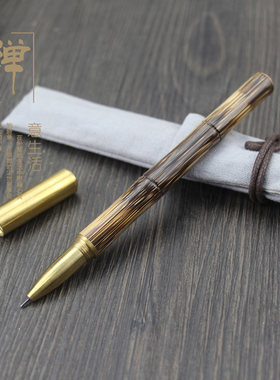 金丝竹笔签字笔宝珠笔黄铜生日礼