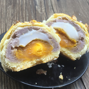 手工蛋黄酥一粒香芋泥雪媚娘麻薯蛋黄营养早餐七夕节零食糕点