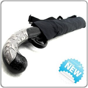 二折伞 创意潮流 短款西洋枪雨伞 手枪伞 短枪伞 造型雨伞