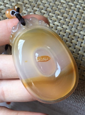 清货113号天然玉髓玛瑙吊坠福贝挂件毛衣链