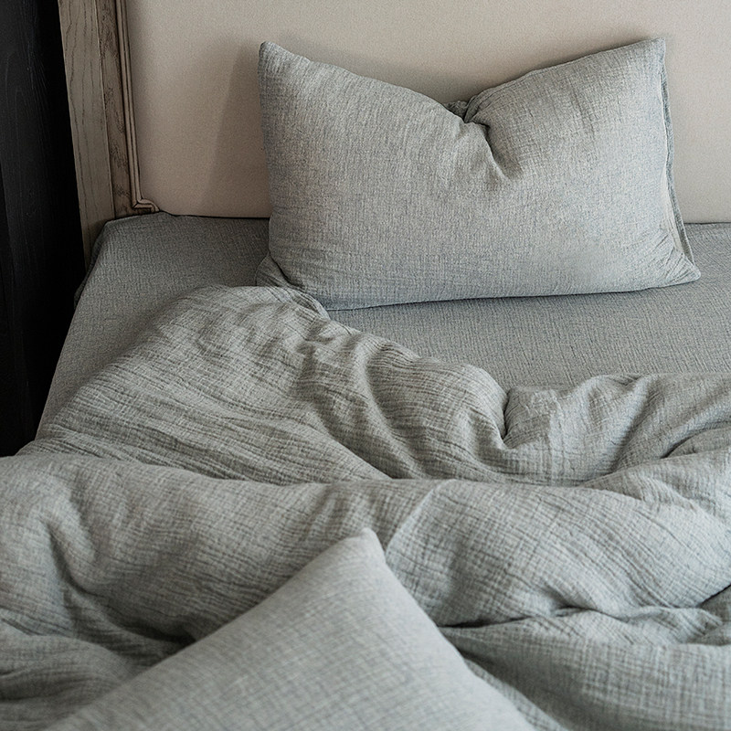 高端亚麻丨床上四件套棉麻床单被套日式简约纯色复古侘寂风床品
