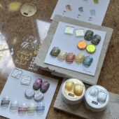 梦诚MoonlanArt黑白红黄蓝荧光色免洗石膏胶印花浮雕彩绘拍拍蹭粉