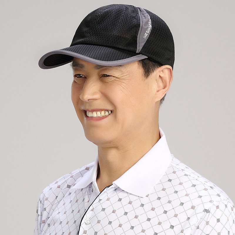 鸭舌帽夏季防晒遮阳帽透气网眼棒球帽男女士时尚户外速干运动帽子