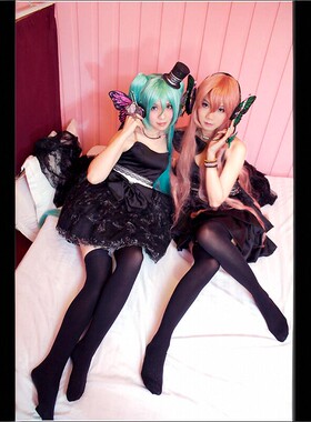 [千颂]Vocaloid 初音 Magnet版黑色小礼服 cos服 cosplay
