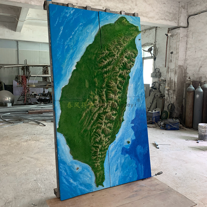 台湾立体沙盘可转动地球仪制作厂雕塑
