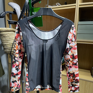 女格子印花小衫 兰米特卖女春格子衬衫 上衣桑蚕丝644SJ050000 六