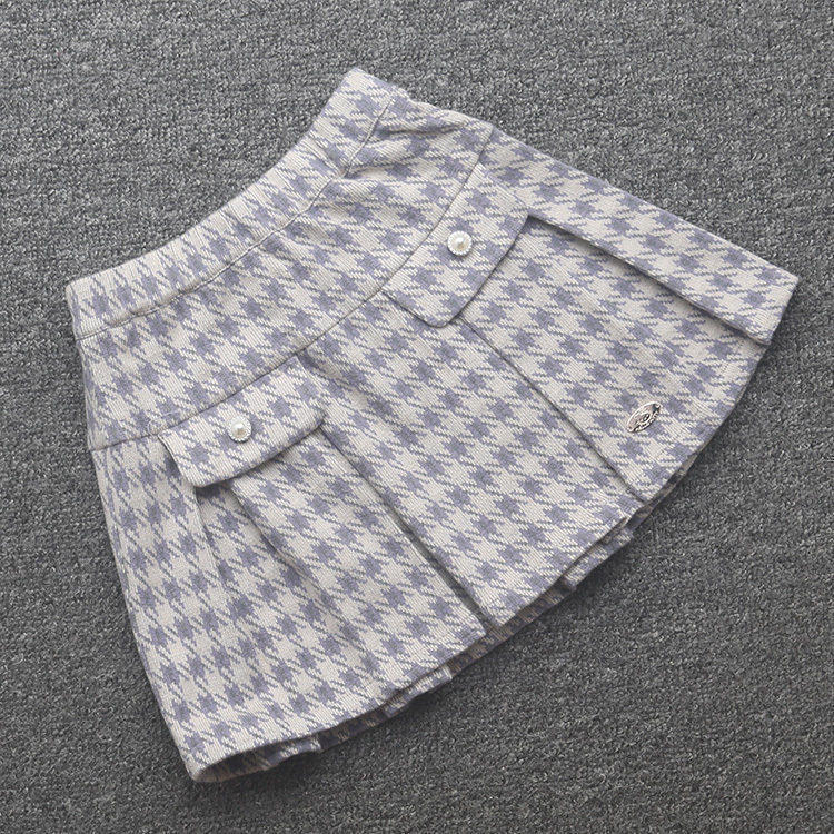 [凯]兰米特卖春秋新款童装儿童女童中大童半身裙松紧腰针织小香风
