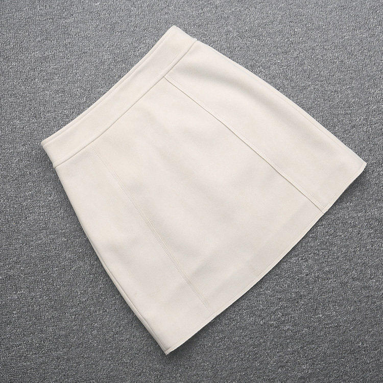 [五]兰米特卖正品新款女装高腰半身裙迷你短款A字裙纯色百搭裙子