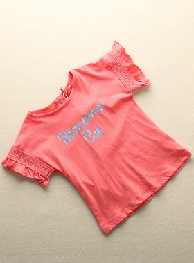 [米粒]兰米特卖夏专正品儿童时尚纯棉针织短袖T恤上衣MBRA63744H