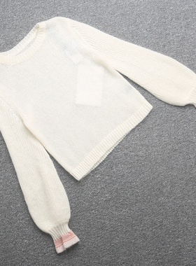 [欧]兰米特卖法式马海毛灯笼袖套头毛衣女1ZH3035140