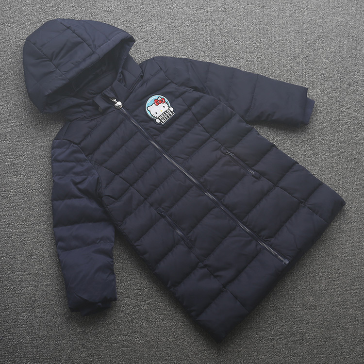 [凯]兰米特卖秋冬新款童装女童中大童中长款羽绒服外套连帽外穿