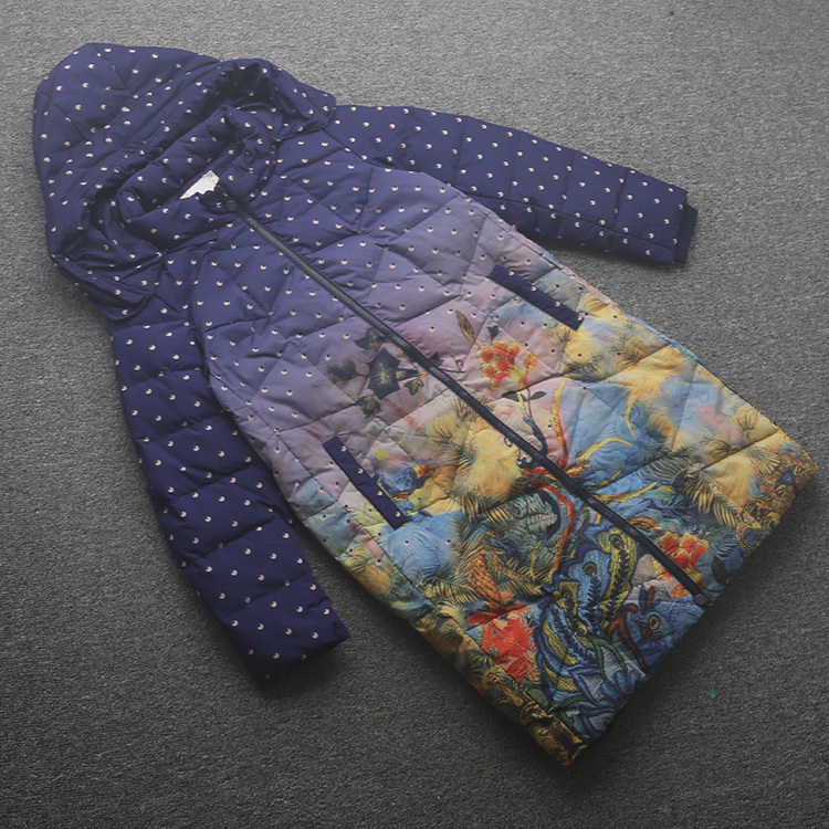 [朗]兰米特卖印花图案棉衣中老年人冬装外套小棉袄羽绒服ZK231122