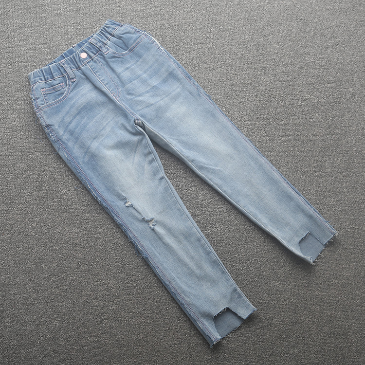 [ab]兰米秋冬新款童装女童儿童加绒保暖牛仔长裤休闲裤洋气修身