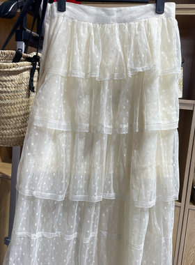 [五]兰米特卖新款女装网纱半身裙高腰蛋糕裙波点中裙子2RN2070860