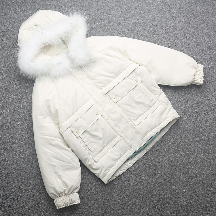 [欧]兰米特卖冬装貉子毛领连帽口袋羽绒服女1ZZ4339460