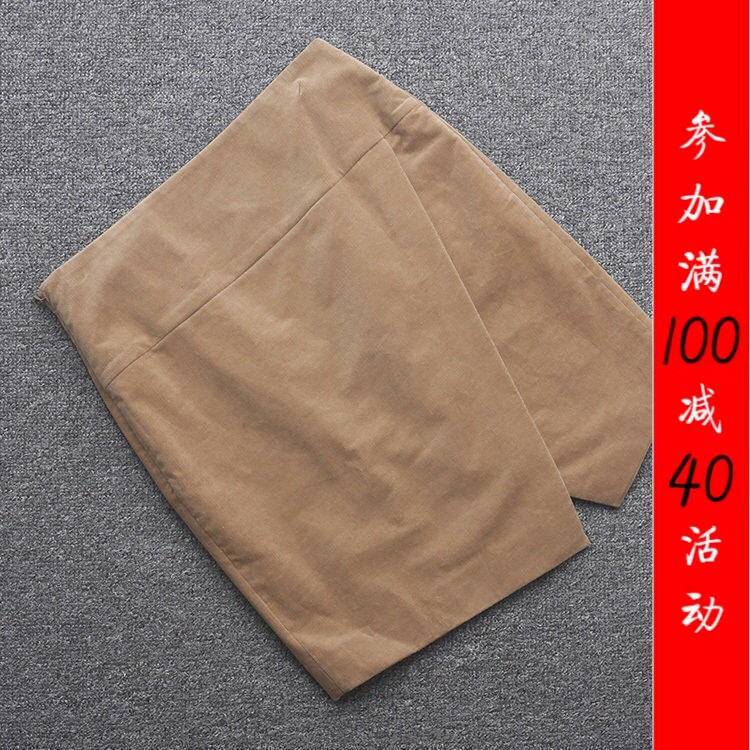 [欧]兰米特卖黑标系列春装时尚开叉灯芯绒包臀裙半身1ZH4074310