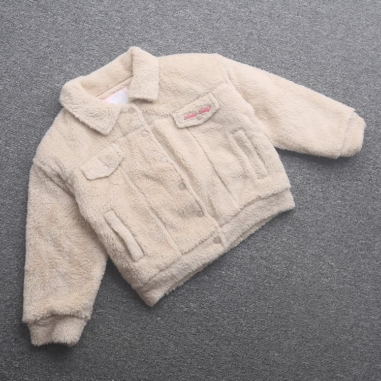 [凯]兰米特卖秋冬新款童装女童中大童毛绒夹棉外套保暖时尚洋气