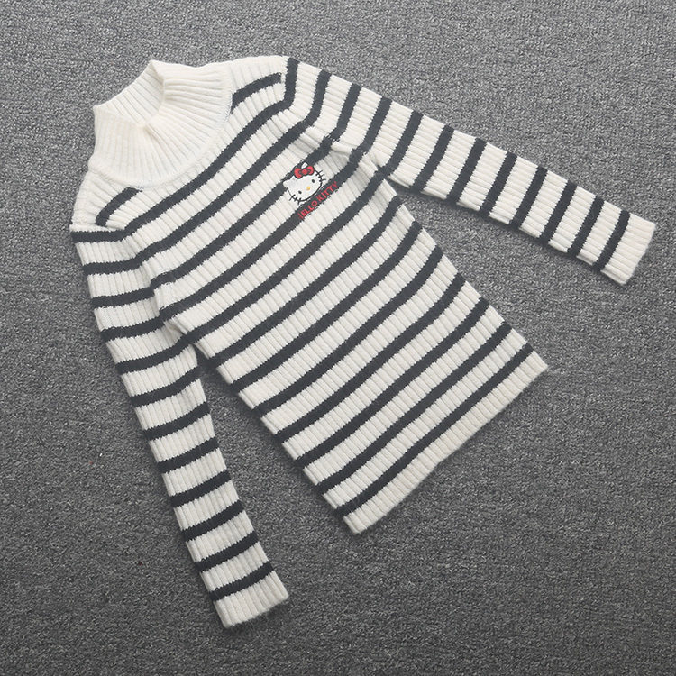 [凯]兰米特卖春秋新款童装女童儿童中大童套头针织衫外套毛衣洋气