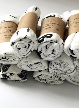 新生儿抱被包巾婴儿纯棉抱毯超薄宝宝纱布竹纤维盖毯浴巾用品夏