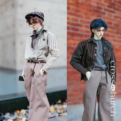 咖啡主理人日系文艺小衬衫