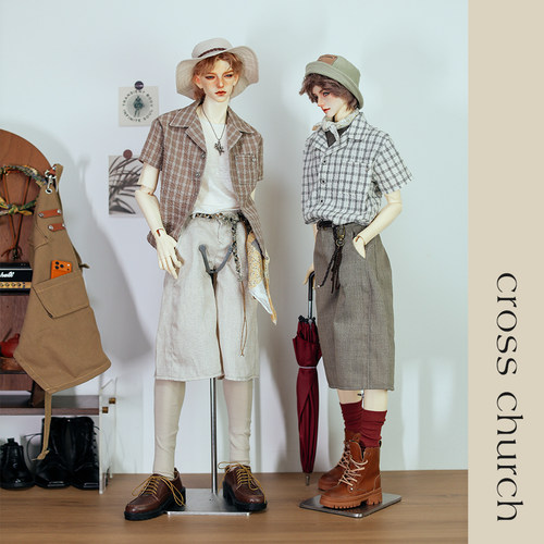 CrossChurch|BJD75叔慢摇古巴系列翻领衬衫阔腿6分裤