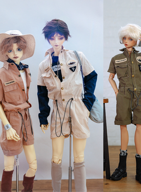 【一期截团】CrossChurch|BJD娃衣短袖工装连体衣4色大四68尺寸