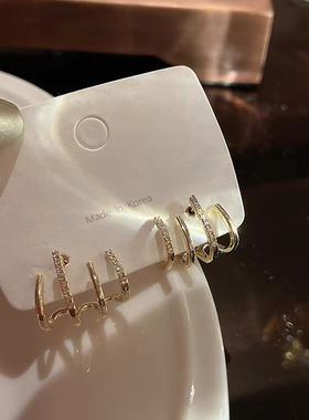 我不允许你们还没有这么好看的耳钉 四爪镶钻耳环耳钉 太好看了