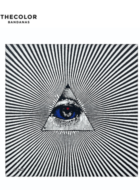 THECOLOR BANDANA美式复古嘻哈头巾男条纹摩托车面巾机车方巾领巾