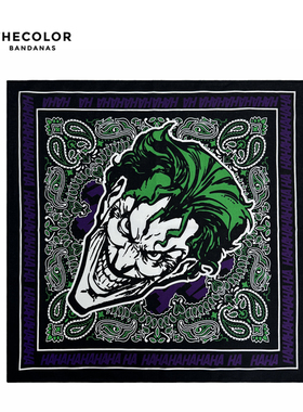 THECOLOR BANDANA美式纯棉复古方巾嘻哈头巾小丑街舞领巾机车面巾