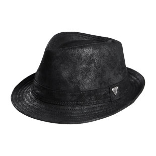 秋冬男士 礼帽真皮帽子休闲绅士帽中老年爸爸帽老人复古牛皮牛仔帽