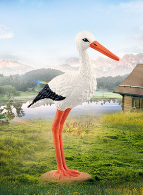 德国Schleich思乐鸟13744鸵鸟13936鹳14671雪鸮14737金刚鹦鹉模型