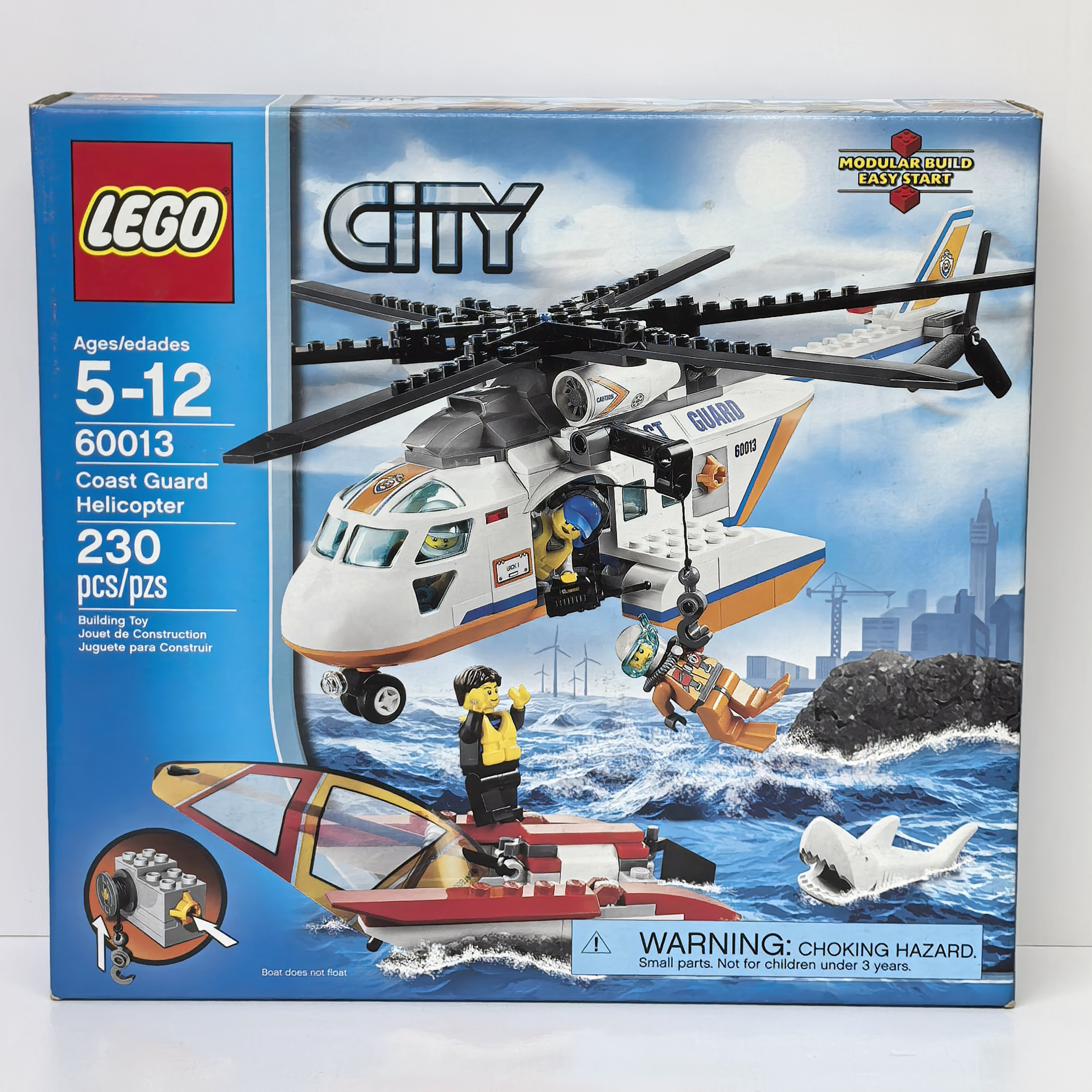LEGO乐高60013 海岸警卫队救援直升机城市系列绝版积木玩具