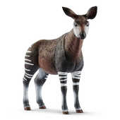 德国Schleich思乐欧卡皮鹿仿真静态认知动物模型玩具