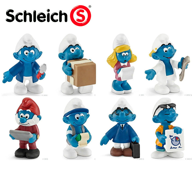 德国Schleich思乐蓝精灵Smurfs公仔摆件手办模型玩具玩偶礼物