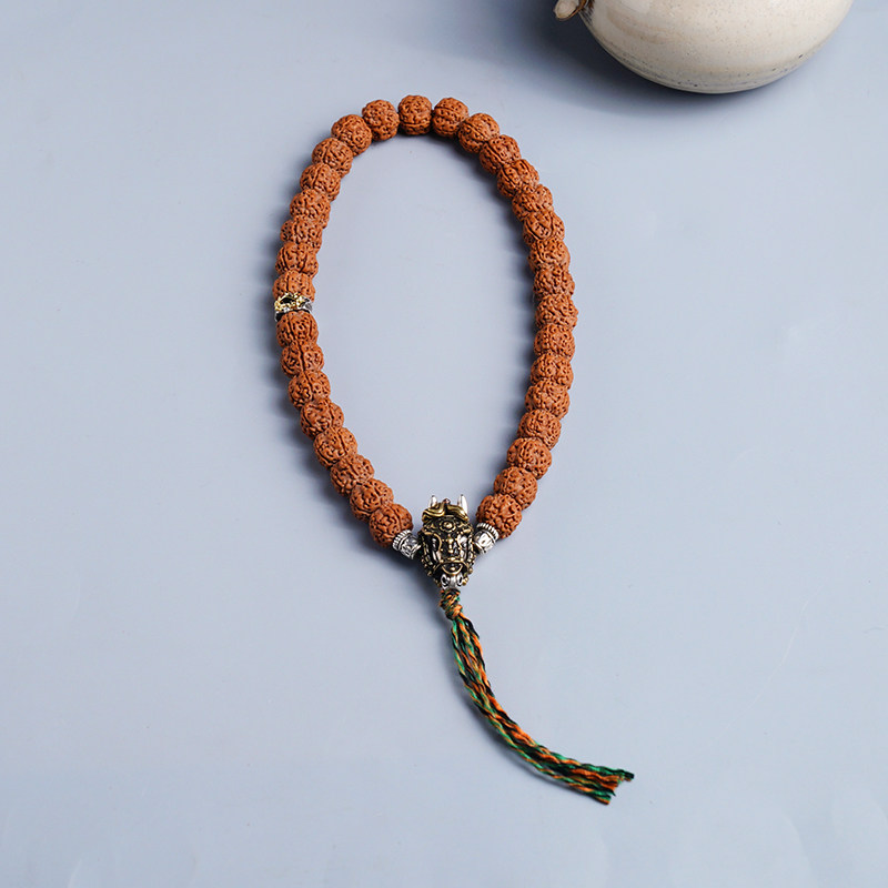 树王籽小金刚菩提子手串五瓣原籽爆肉盘玩佛珠马年本命年文玩手持