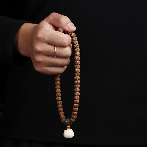 盘龙一代老树王佛珠原籽文玩