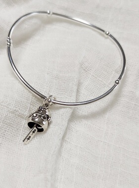 弹力绳手链925925纯银可爱