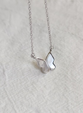 925白贝母纯银女时尚项链