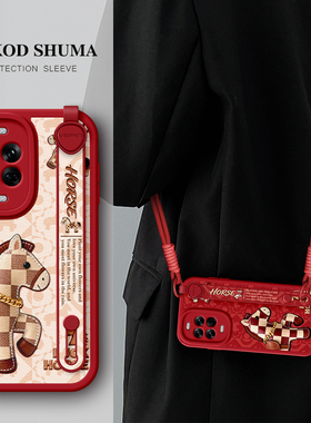 佳朗适用于华为nova14手机壳新款nova13腕带nova12支架pro斜挎nova可背挂绳11女生9防摔保护套10轻奢格子马年