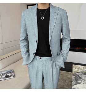 清爽简洁弹力面料修身百搭 两扣西服套装 工作服  LJT143/P230图片