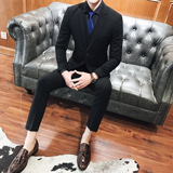 高品质男士两扣西服修身弹力面料套装上班服婚宴服XZ152/P280，男装西服，电商A428