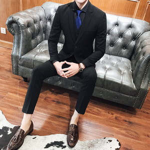 高品质男士两扣西服 修身弹力面料套装 上班服 婚宴服XZ152/P280图片
