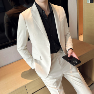 男士双扣西服套装  羊毛面料西服  新郎西服套装 LJT032/P280图片