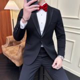 婚宴高端礼服单扣西服套装枪驳领套装司仪西服GD011/P280，男装西服套装，电商A428