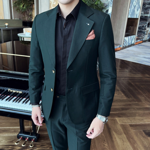 男士雙扣西服套裝 兩色彈力面料西服 新郎西服套裝 2320/P240圖片