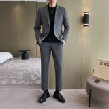 轻熟风韩版时尚修身弹力面料男士西装职业西服套装SJT006/P270，男装西服套装，电商A428